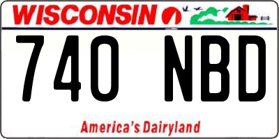 WI license plate 740NBD