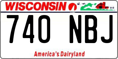 WI license plate 740NBJ