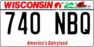 WI license plate 740NBQ