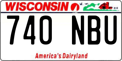 WI license plate 740NBU
