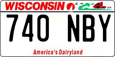 WI license plate 740NBY