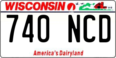 WI license plate 740NCD