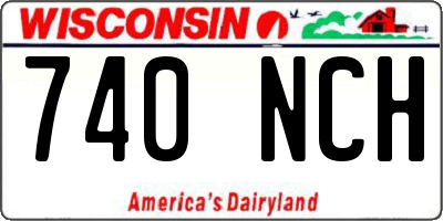 WI license plate 740NCH