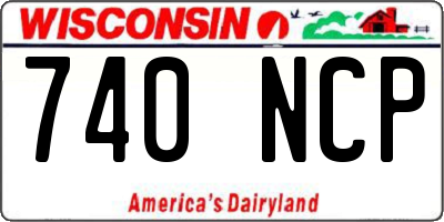 WI license plate 740NCP