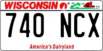 WI license plate 740NCX