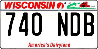 WI license plate 740NDB