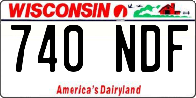 WI license plate 740NDF