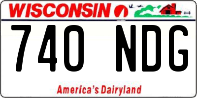 WI license plate 740NDG