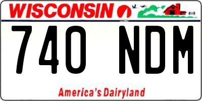WI license plate 740NDM