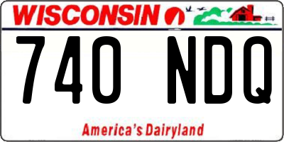 WI license plate 740NDQ