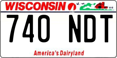 WI license plate 740NDT