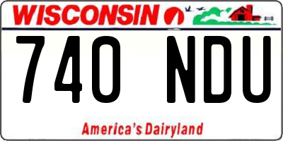 WI license plate 740NDU