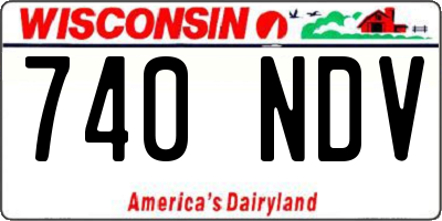 WI license plate 740NDV