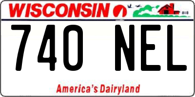 WI license plate 740NEL