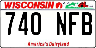 WI license plate 740NFB