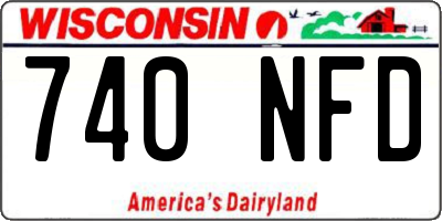 WI license plate 740NFD