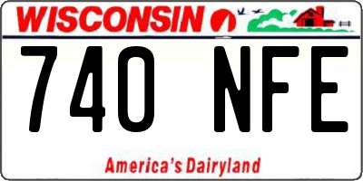 WI license plate 740NFE