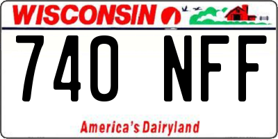 WI license plate 740NFF