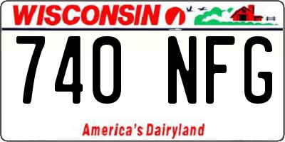 WI license plate 740NFG