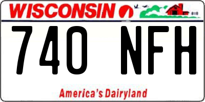 WI license plate 740NFH