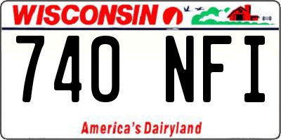 WI license plate 740NFI