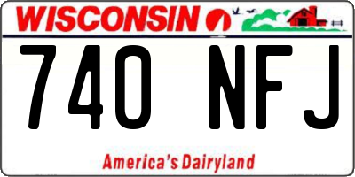 WI license plate 740NFJ