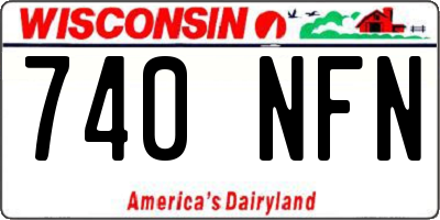 WI license plate 740NFN