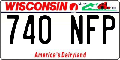 WI license plate 740NFP