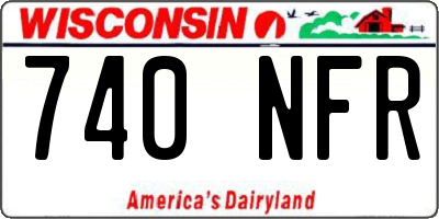 WI license plate 740NFR
