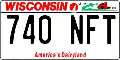 WI license plate 740NFT