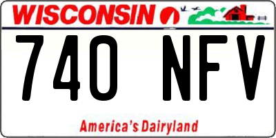 WI license plate 740NFV