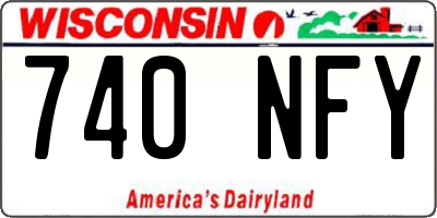WI license plate 740NFY