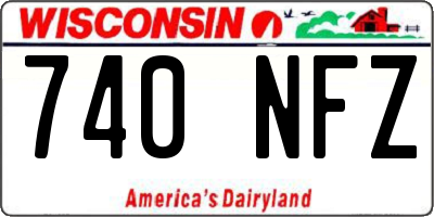 WI license plate 740NFZ