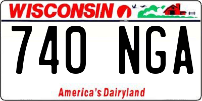 WI license plate 740NGA