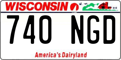WI license plate 740NGD