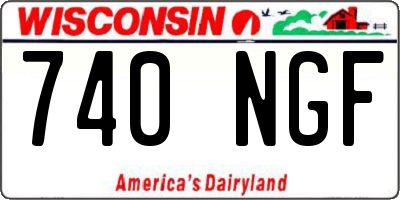 WI license plate 740NGF