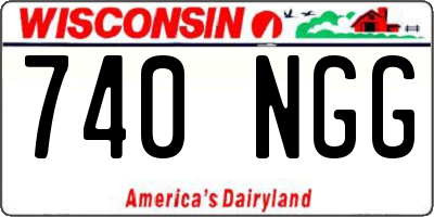 WI license plate 740NGG