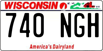 WI license plate 740NGH