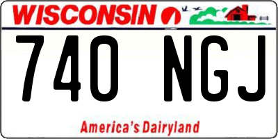 WI license plate 740NGJ