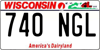 WI license plate 740NGL