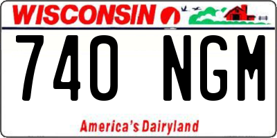 WI license plate 740NGM