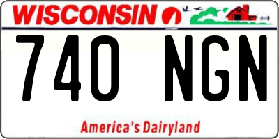 WI license plate 740NGN