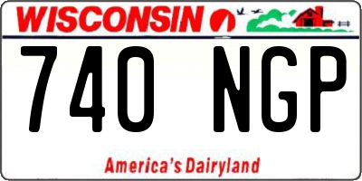 WI license plate 740NGP