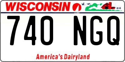 WI license plate 740NGQ