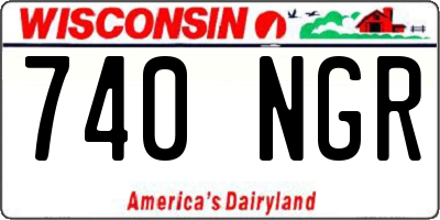 WI license plate 740NGR
