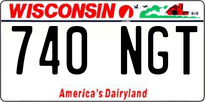 WI license plate 740NGT