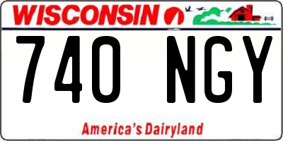 WI license plate 740NGY