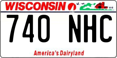 WI license plate 740NHC