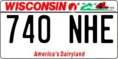 WI license plate 740NHE