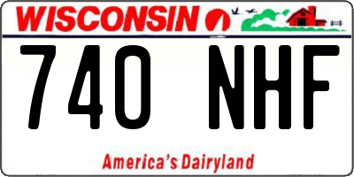 WI license plate 740NHF